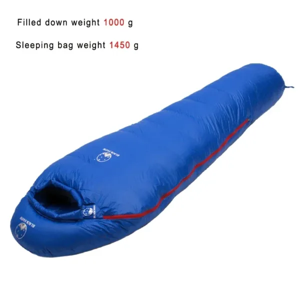 Very Warm White Goose Down Filled Adult Mummy Style Sleeping Bag Fit for Winter Thermal 4 Kinds of Thickness Camping Travel - Image 3