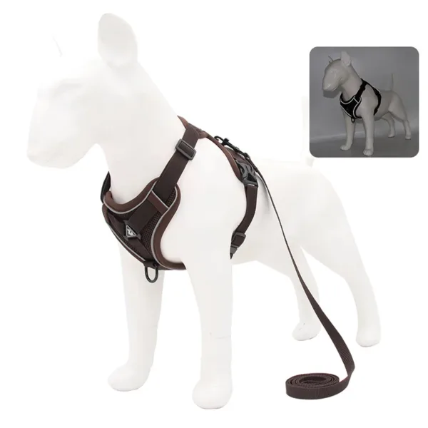 No Pull Dog Harness and Leash Set Adjustable Pet Harness Vest For Small Dogs Cats Reflective Mesh Dog Chest Strap French Bulldog - Image 9