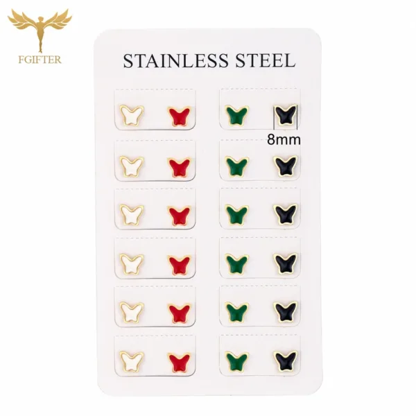 12 Pairs Bohemia Butterfly Earrings - Image 3