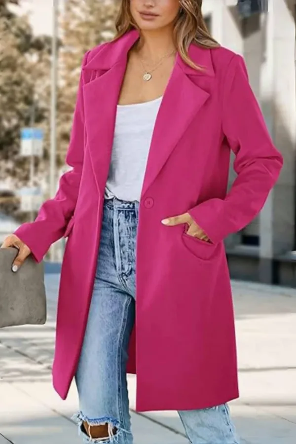 Women's Jacket Wool & Blends Winter Coat Long Outerwears Female Coats Double Breasted Women's Clothes Turn-down Collar - Image 8
