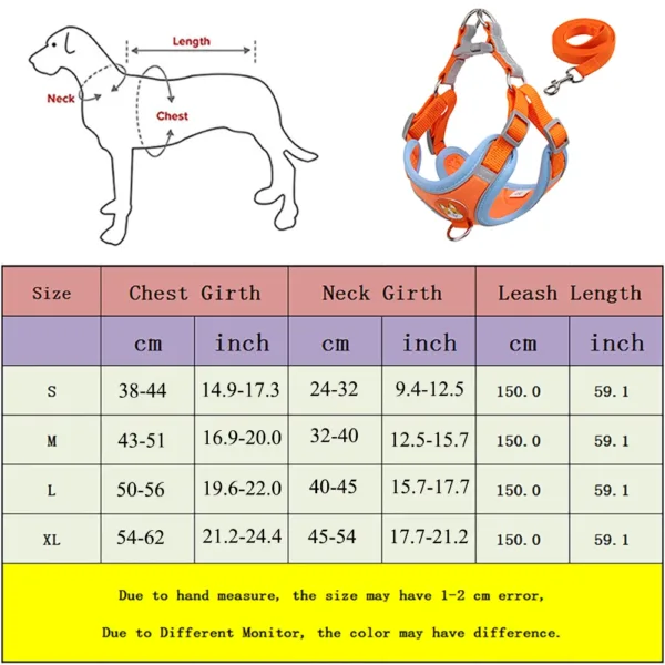 No Pull Pet Dog Harness and Leash Set Adjustable Puppy Cat Harness Vest Reflective Walking Lead Leash For Small Dogs Chihuahua - Image 8