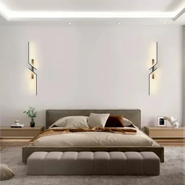 LED Wall Lamp Modern Minimalist Strip Wall Decor Lights Lighting For Bedroom Bedside Living Room TV Sofa Lobby Background Decor - Image 9