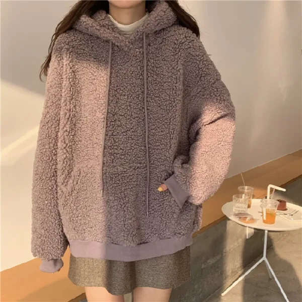 Harajuku Hoodies Women Casual Loose Long Sleeved Sweatshirts Cute Little Bear Ear Hoodie Ladies Fashion Sweatshirt Woman Clothes - Image 5