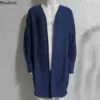 New Men's Knitted Cardigan Fashion Long Sweater Loose Casual Solid Long Sleeve Knit Sweater Coats Autumn Winter Warm Jacket Male - Image 10