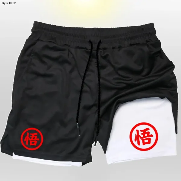 Z Goku Anime Sweatpants Shorts Men Gym Running Shorts Men Quick Dry Sport Outdoor Training Summer 2 In 1 Men Short Pants - Image 6