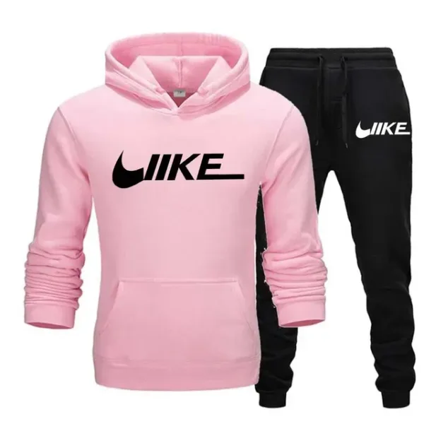 New sport brand 2-piece set sportswear hooded sweatshirt+drawstring pants hoodie running sportswear for men women - Image 9