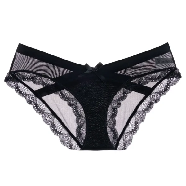 Hot Selling Maternity Pants Mesh Bow Solid Color Breathable Large Elastic Women's Panties Seamless Lace Low Waist V Briefs - Image 8