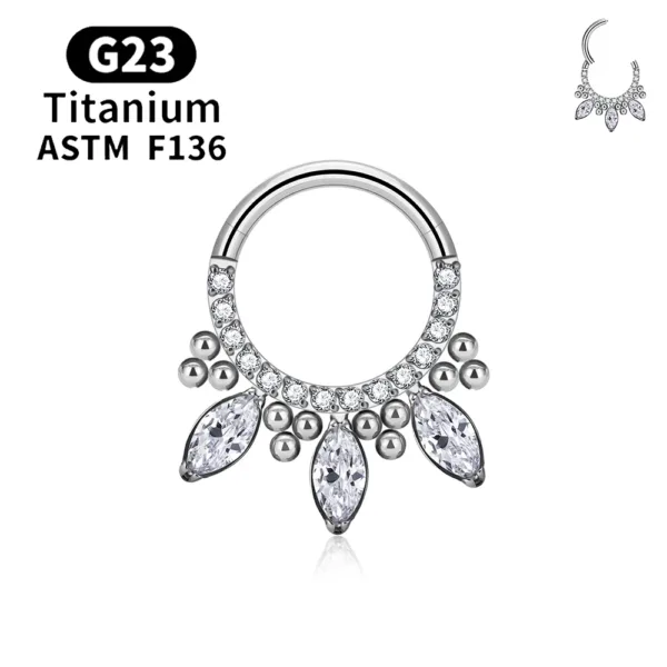 Titanium Septum Nose Rings - Image 4