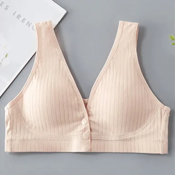 Pure Cotton Nursing Bra Women's Breastfeeding Maternity Underwear Women Pregnancy Plus Size Bralette Gather Crop Top Women - Image 10