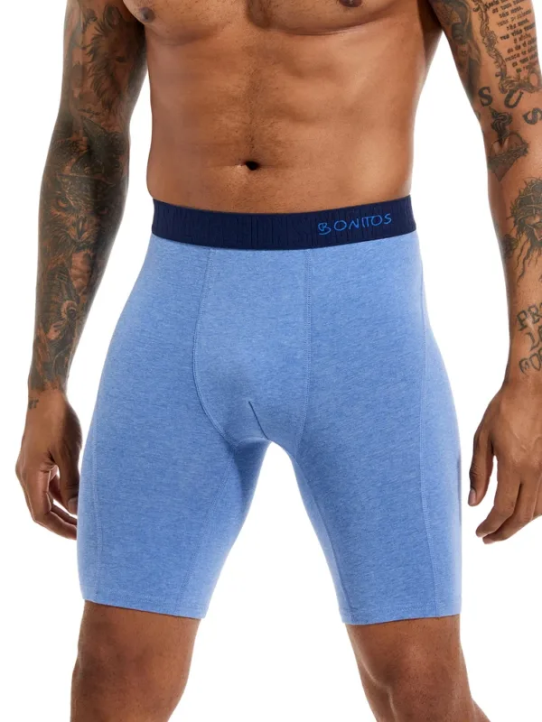 Front Opening Long Men's Panties Cotton Boxers For Man Underwear Breathable Boxershorts Male Sexy Print Underpants - Image 4