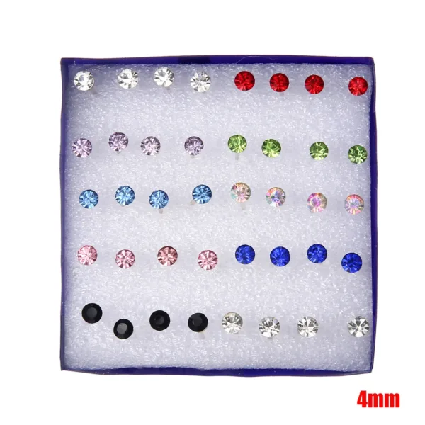 20-Pair Crystal Stud Set - Image 8