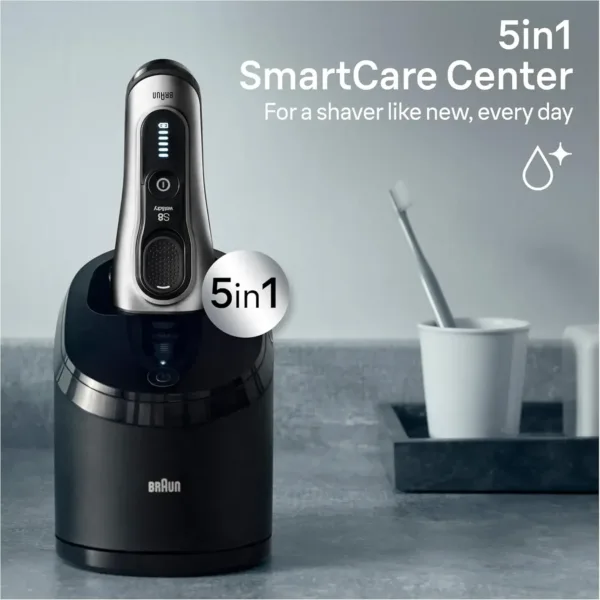 Series 8 Electric Shaver, Holiday Gifts for Men, Shaving Kit with 4+1 Shaving Elements, Precision Long Hair Trimmer, SmartCare C - Image 3