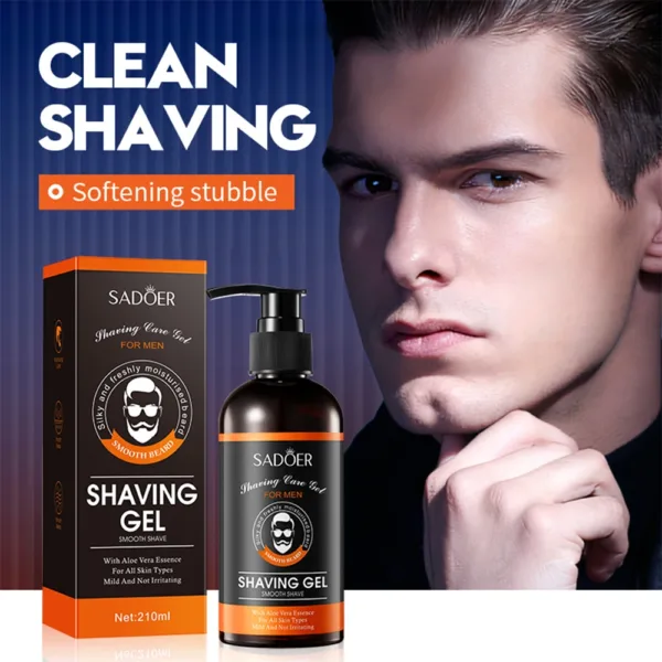 Shave Gel Foam Gentle Moisturizing Shaving Cream For Refreshing Cleaning Softening Beard Foam Shaving Gel For Men - Image 3