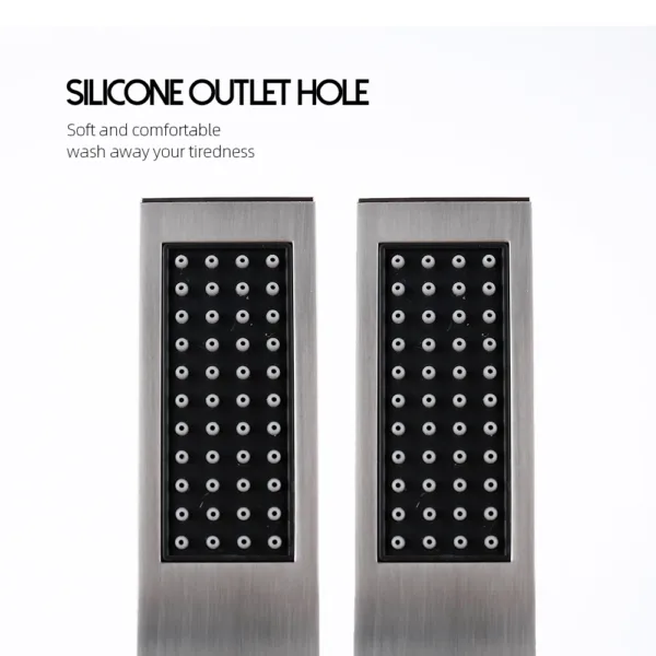 Square HandHeld Shower Head Bathroom Accessories Products Made Of Solid Brass Bend Hand Hold Shower High Pressure Water - Image 13