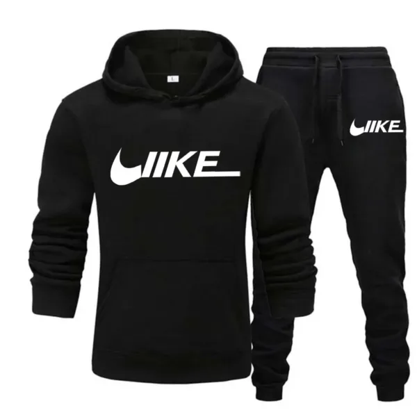New sport brand 2-piece set sportswear hooded sweatshirt+drawstring pants hoodie running sportswear for men women - Image 4