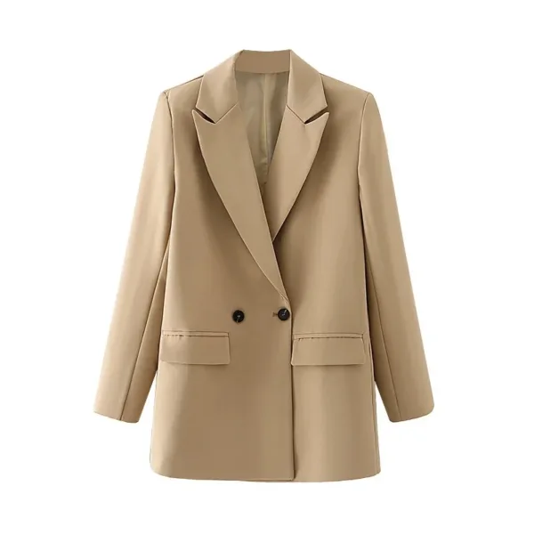 TRAF Blazer Woman Black Beige Khaki Blue Green Gray Women coat Fashion Office Wear Women's Blazers Jacket Outerwears 2024 - Image 3
