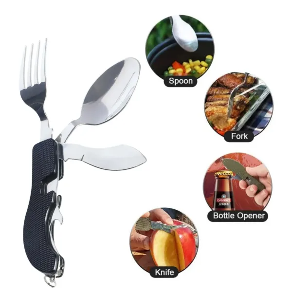 Foldable Camping Supplies Tableware Combination Outdoor Portable Multifunction Equipment Travel Camp Cooking Supplies Hiking - Image 2