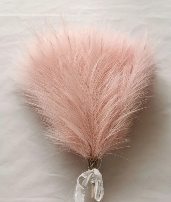 Faux Pampas Grass Beige 10PCS,Small Artificial Pompas Grass Decor for Vase,Fake Fluffy Pampas Floral for Home Wedding Boho Decor - Image 2