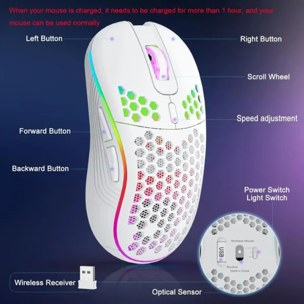 Wireless RGB Gaming Mouse - Image 2