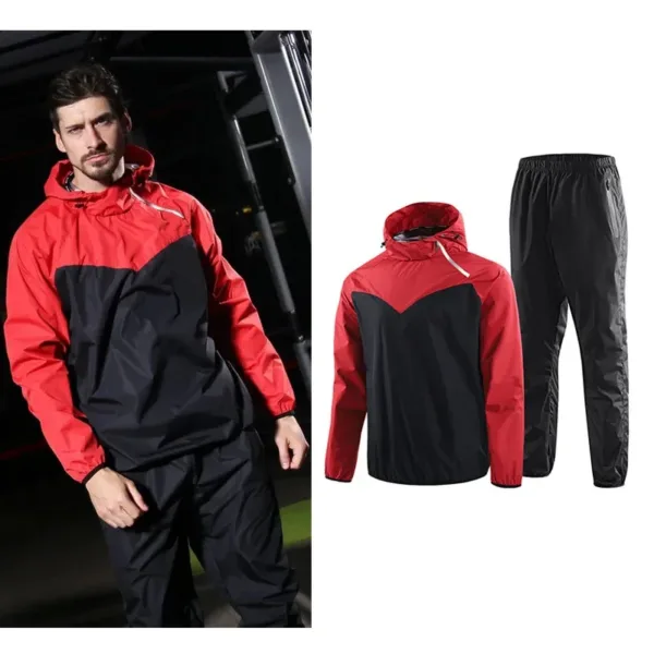 UETEEY Sauna Suit Gym Set Men Full Body Sweating Sportswear Women Boxing Running Training Fitness Weight Loss Unisex Tracksuit - Image 4
