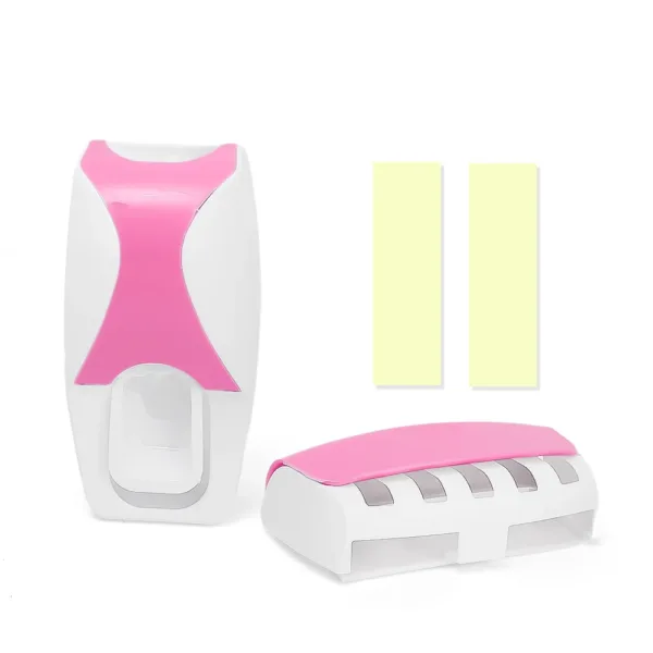 Toothbrush Holder with Automatic Toothpaste Dispenser Wall Mounted Toothbrush Razor Storage Rack Bathroom Toothpaste Squeezer - Image 7