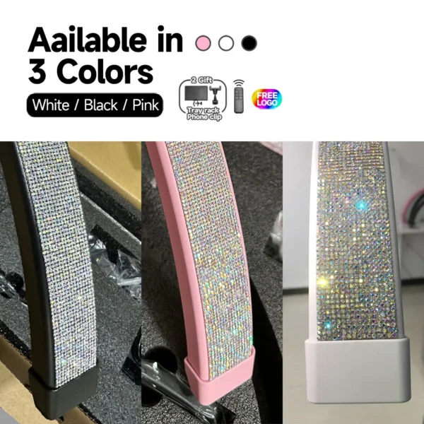 Custom OEM logo half moon eyelash extension lamp eyelash beauty nail floor lamp - Image 3