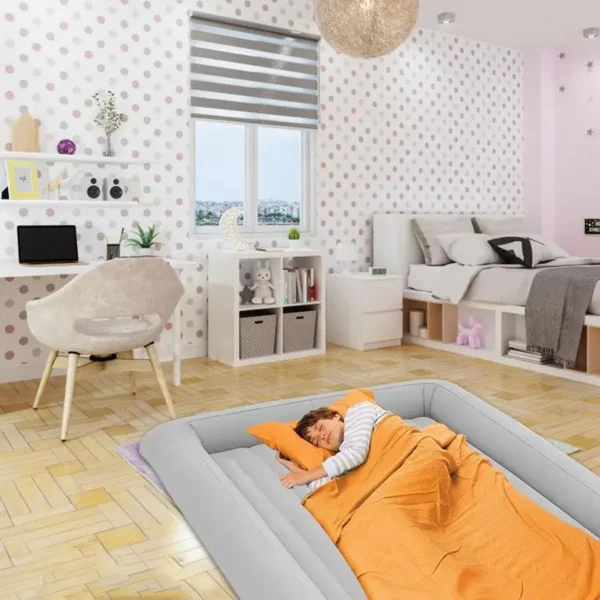 Inflatable Travel Bed Children's Air Sleeping Bed Suitable For Baby Sleeping Pads Air Mattress Keep Kid Safe Foldable Nap Bed - Image 5