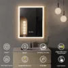 16x20 inch LED Lighted Bathroom Mirror with Anti-Fog, Wall Mounted Vanity Mirror with Smart Touch Button, Memory Function
