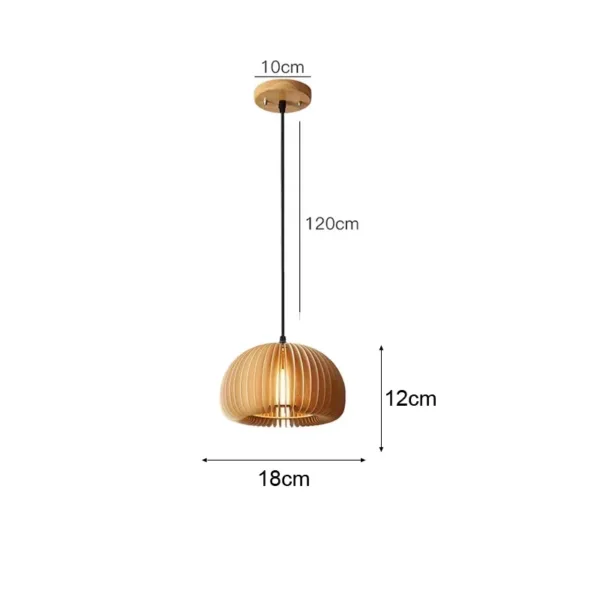 Bamboo Hanging Lamp Pendant Ceiling Light Rattan Wicker Lustre Hand Knit Braiding Suspended Home Dining люстра потолочная - Image 3