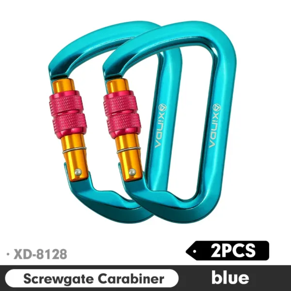 Xinda Outdoor Carabiner Rock Climbing Mountain Landing 30kN High Altitude Operation Equipment Aluminum Alloy Safety Buckle Hook - Image 12