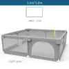 IMBABY Baby Playpens Light Gray Corralito for Baby Playground with Pull Ring Child Safety Barrier Fence Ball Box Game Playpen - Image 12