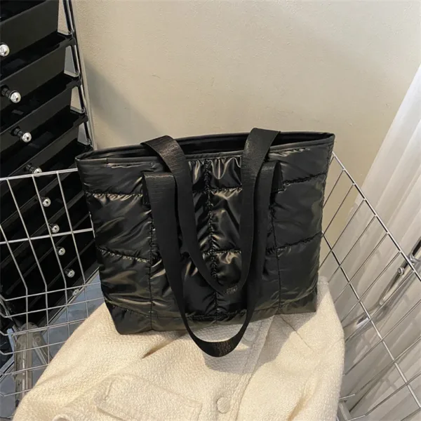 Quilted Cotton Tote Bag - Image 2