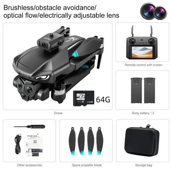New M33 RC Drone 4K Professinal With Wide Angle Triple HD Camera Foldable RC Helicopter WIFI FPV Height Hold Apron Sell - Image 3