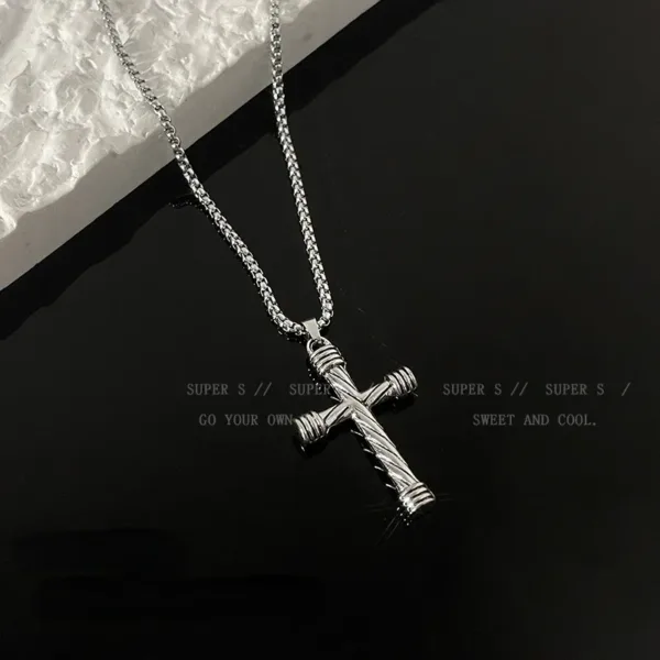 Titanium Steel Cross Necklace - Image 9