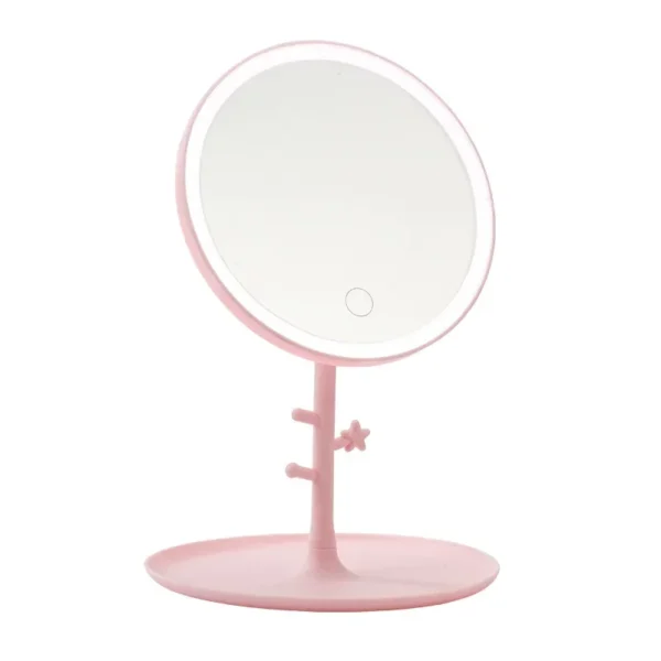 LED Touch Screen Makeup Mirror Folding Mirror Lighted Makeup Mirror 3 Colors Light Modes USB Rechargeable Cosmetic Mirror Tools - Image 9