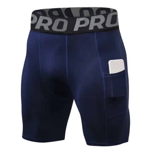 Compression Shorts Men with Pocket, Spandex Running Shorts Sport Athletic Workout Performance Underwear