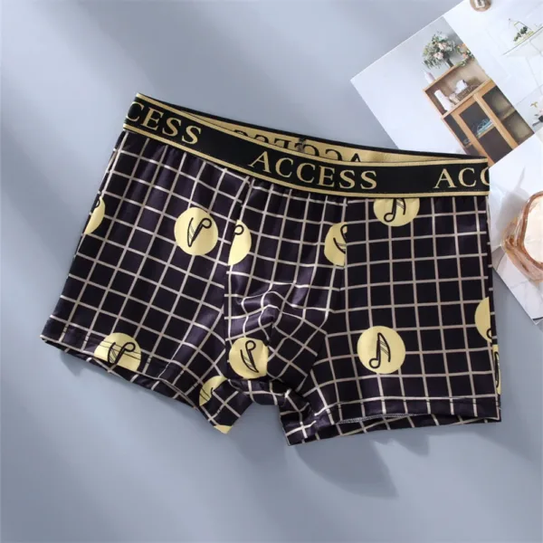 5pcs/lot Black Gold Men Boxers Comfortable Cotton Fashion Underwear - Image 6