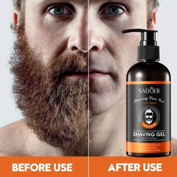 Shave Gel Foam Gentle Moisturizing Shaving Cream For Refreshing Cleaning Softening Beard Foam Shaving Gel For Men - Image 5