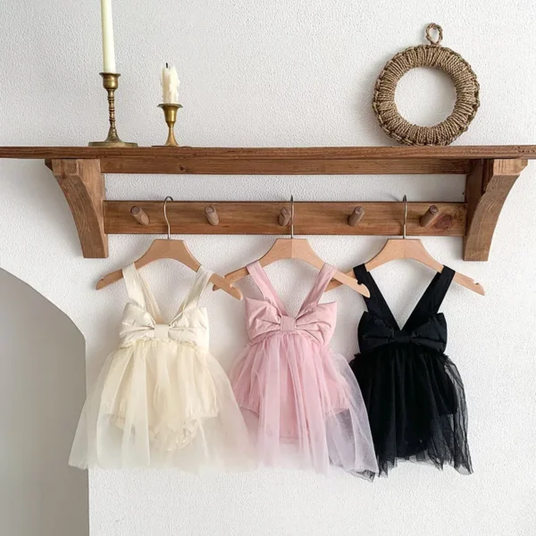 MILANCEL Summer Baby Dresses Toddler Girls One Piece Mesh Skirt Camisole Dress Newborn Clothes 0-2Y - Image 2