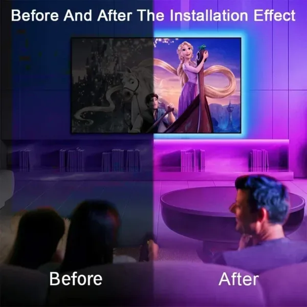 RGB 5050 Led Strip Lights 5V USB 24Keys Bluetooth Wifi Control Flexible Ribbon Color Change Led Lamp Tape for Room Decoration - Image 2