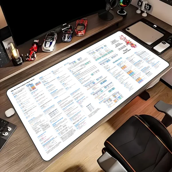 Large SQL Shortcut Key Mouse Pad Extended Table Carpet Offices Accessories Mousepad Gaming Mouse Mat 300x800/400x900MM Desk Mat - Image 4