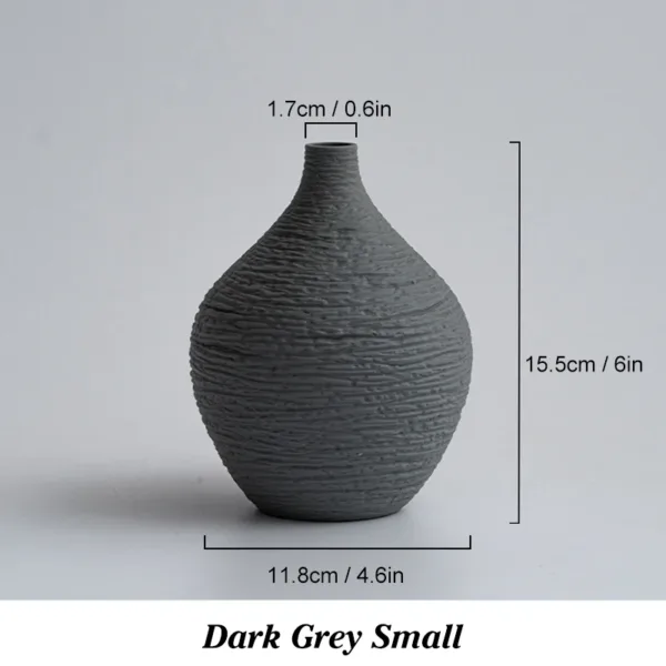 Simple Ceramic Vase Decoration for Home Nordic Luxury Narrow Mouth Flower Pot Living Room Interior Office Desktop Decor Gift - Image 2