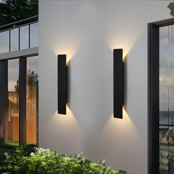 Waterproof LED Strip Aluminum Wall Lamp, Outdoor Lighting Fixtures, Bedroom Lights, Black, 6W, 18W - Image 4