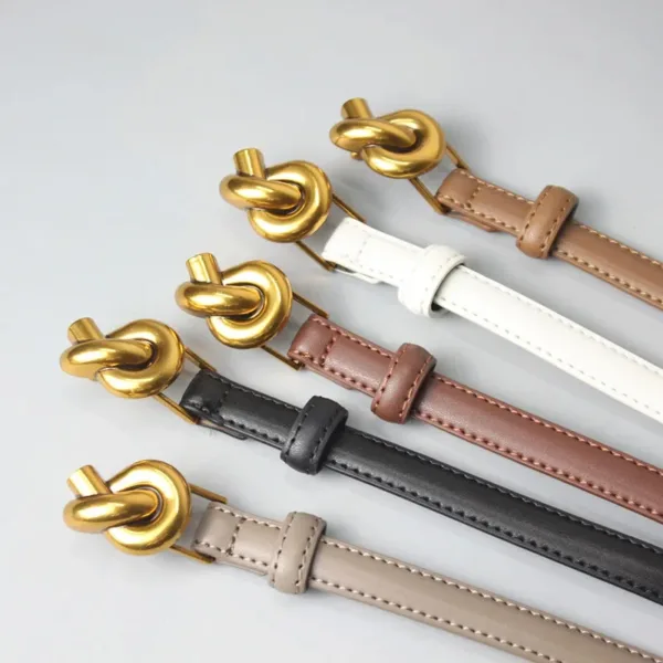 Women's Leather Knot Belt - Image 5
