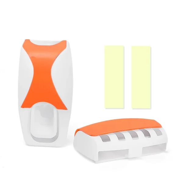 Toothbrush Holder with Automatic Toothpaste Dispenser Wall Mounted Toothbrush Razor Storage Rack Bathroom Toothpaste Squeezer - Image 8