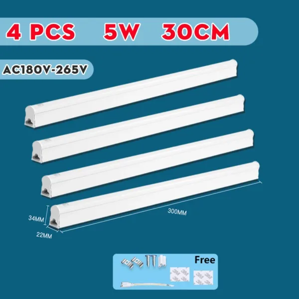 LED Kitchen Cabinet Lamps 220V 110V Led Lights Strip Lighting Fixture 10W 20W 30/50CM For Bedroom Closet Kitchen Lamp Tube Bar - Image 3