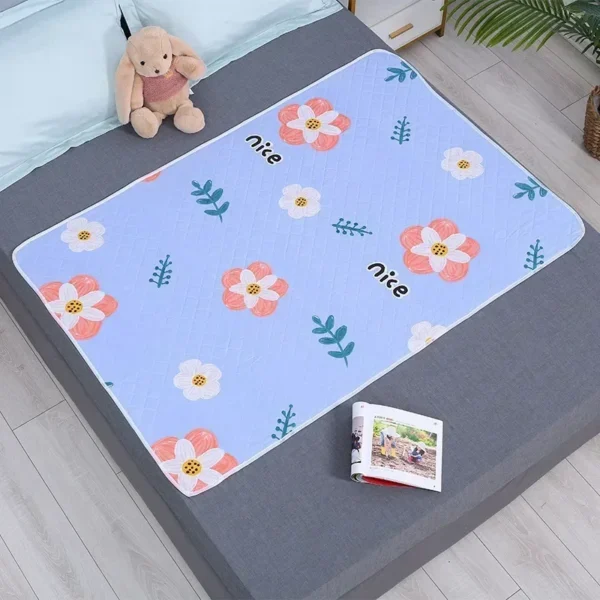 50*70cm Breathable Waterproof Washable Mattress Urine Mat for Baby Cute Cartoon Bed Protector Diaper Bedding Urine Pads Cloth - Image 3