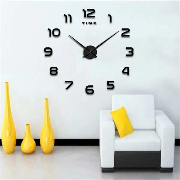 Fashion Modern Design Large Wall Clock 3D DIY Quartz Clocks Watches Acrylic Mirror Stickers Living Room Home Decor Horloge - Image 10