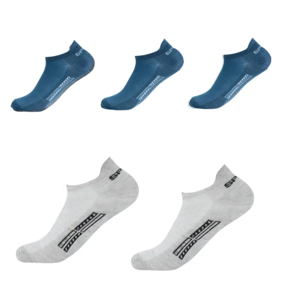 5 Pairs/Lot High Quality Men Ankle Socks Breathable Cotton Sports Mesh Casual Athletic Thin Cut Short Sokken Plus Size - Image 9