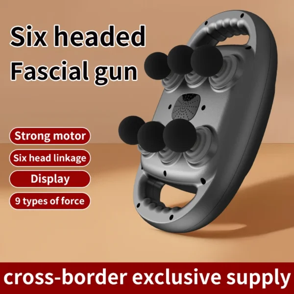 Whole body high frequency massager Muscle relaxation massager, 6 head and neck membrane massager 6 fascia gun - Image 5